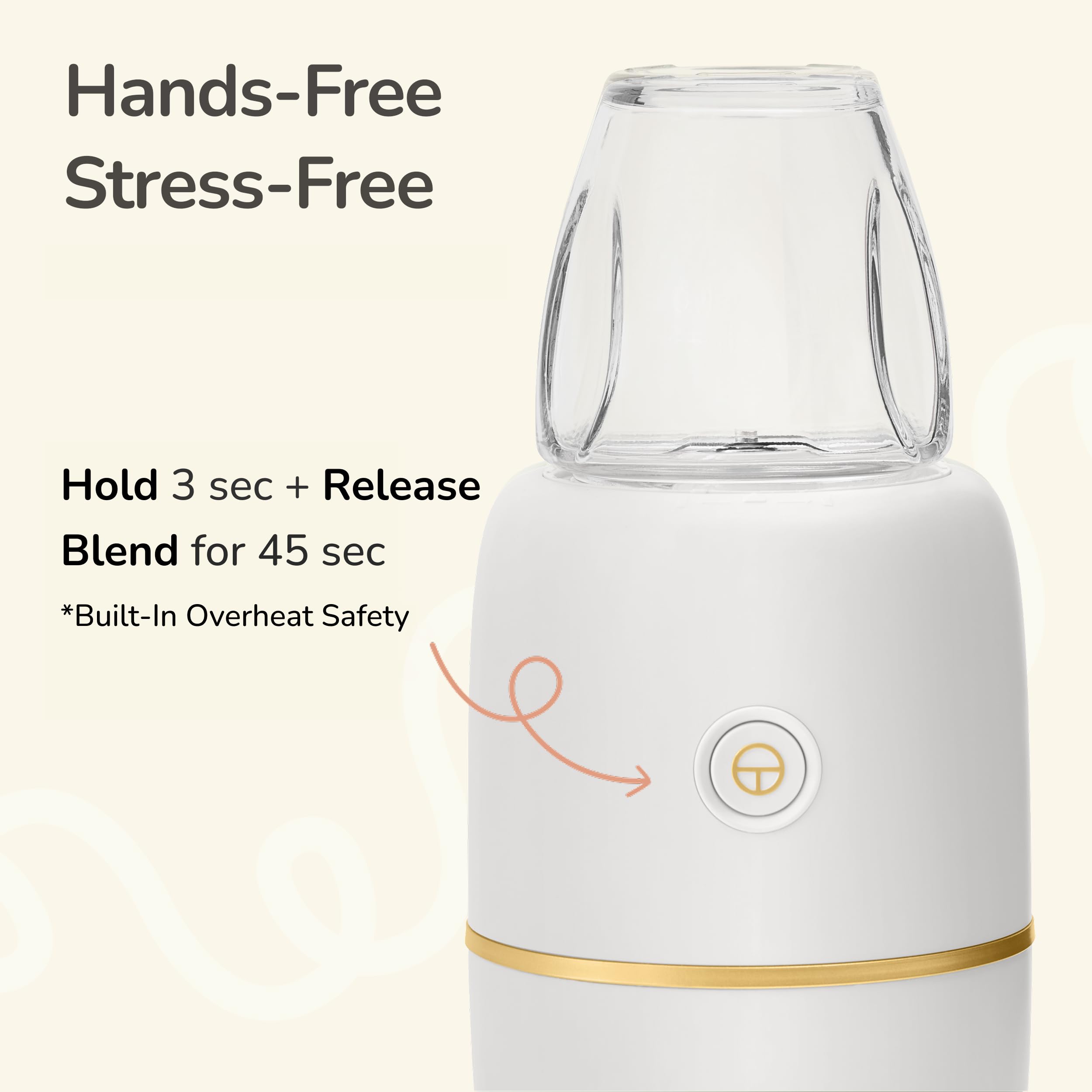 Kwiplee Bubble Blender with grains-coffee blade for textured blends.