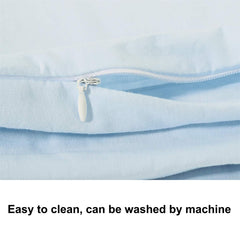 KWLET blue cotton fabric close-up, plush texture and durable weave