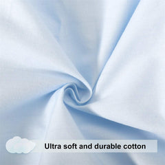 KWLET blue pillow cover, side view, fits most U-shaped pillows
