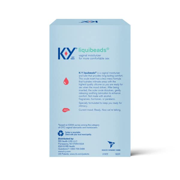 K-Y Liquibeads disposable applicator simplifies vaginal insertion.
