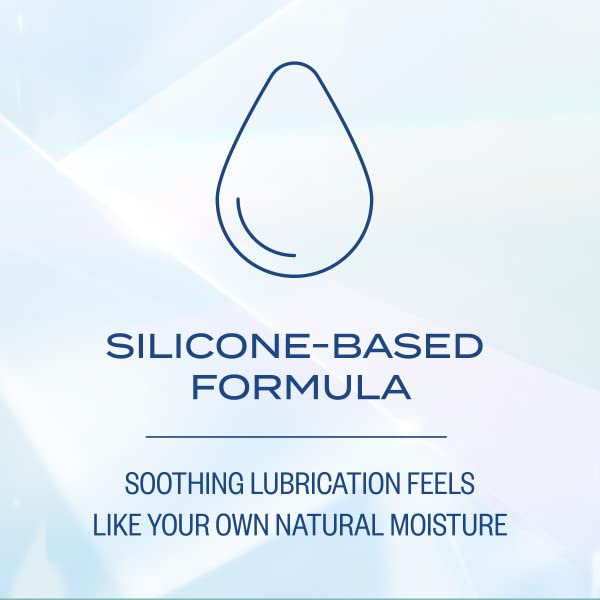 K-Y Liquibeads silicone-based formula mimics natural moisture.