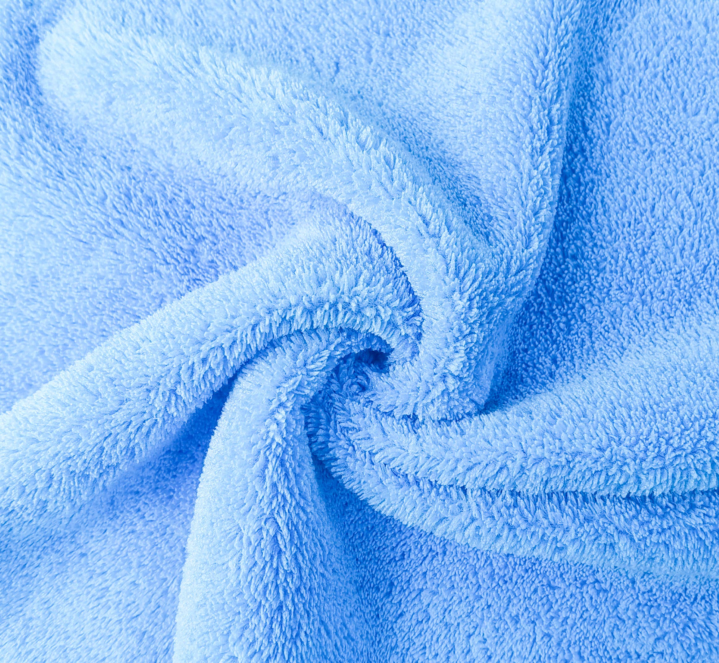 Kyapoo baby washcloth blue, durable and non-pilling after many washes.