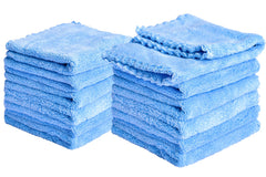 Kyapoo baby washcloth blue 12x12 inches, ultra-soft coral fleece for gentle cleansing.