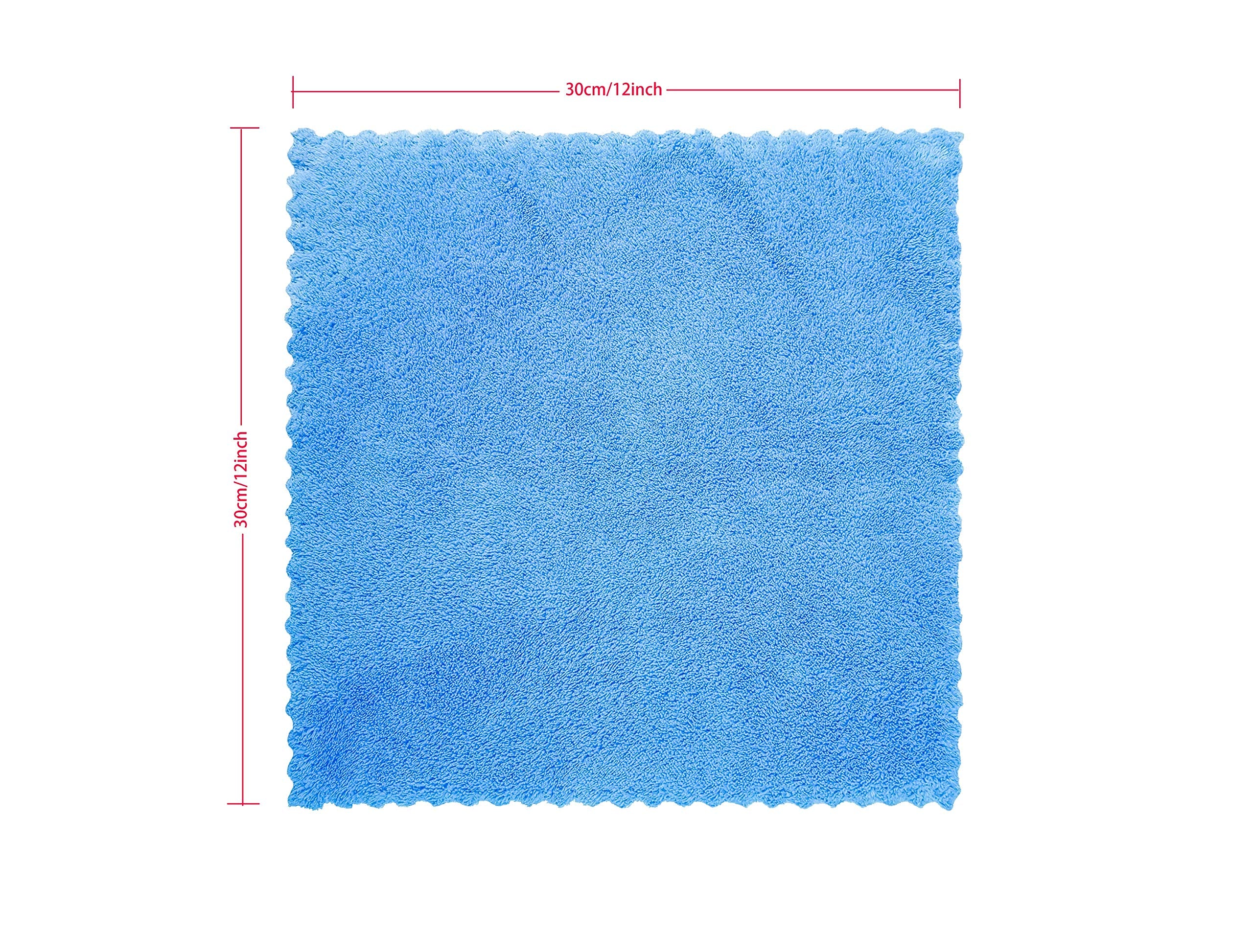 Kyapoo coral fleece washcloth blue, highly absorbent to soak water and soap quickly.