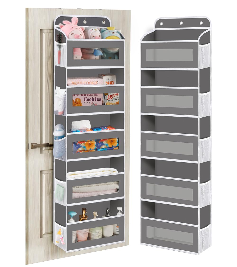 KYEVIS over-the-door organizer with five shelves for nursery storage