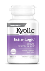 Kyolic Estro-Logic bottle on shelf supports normal estrogen balance.