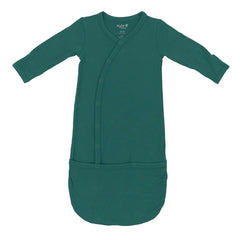 KYTE BABY Bundlers emerald sleeper gown in bamboo fabric for gentle, breathable wear.