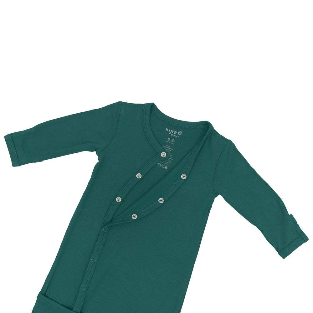 KYTE BABY Bundlers newborn emerald gown offers soft, breathable warmth.
