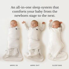 KYTE BABY J-shaped zipper enables quick diaper changes