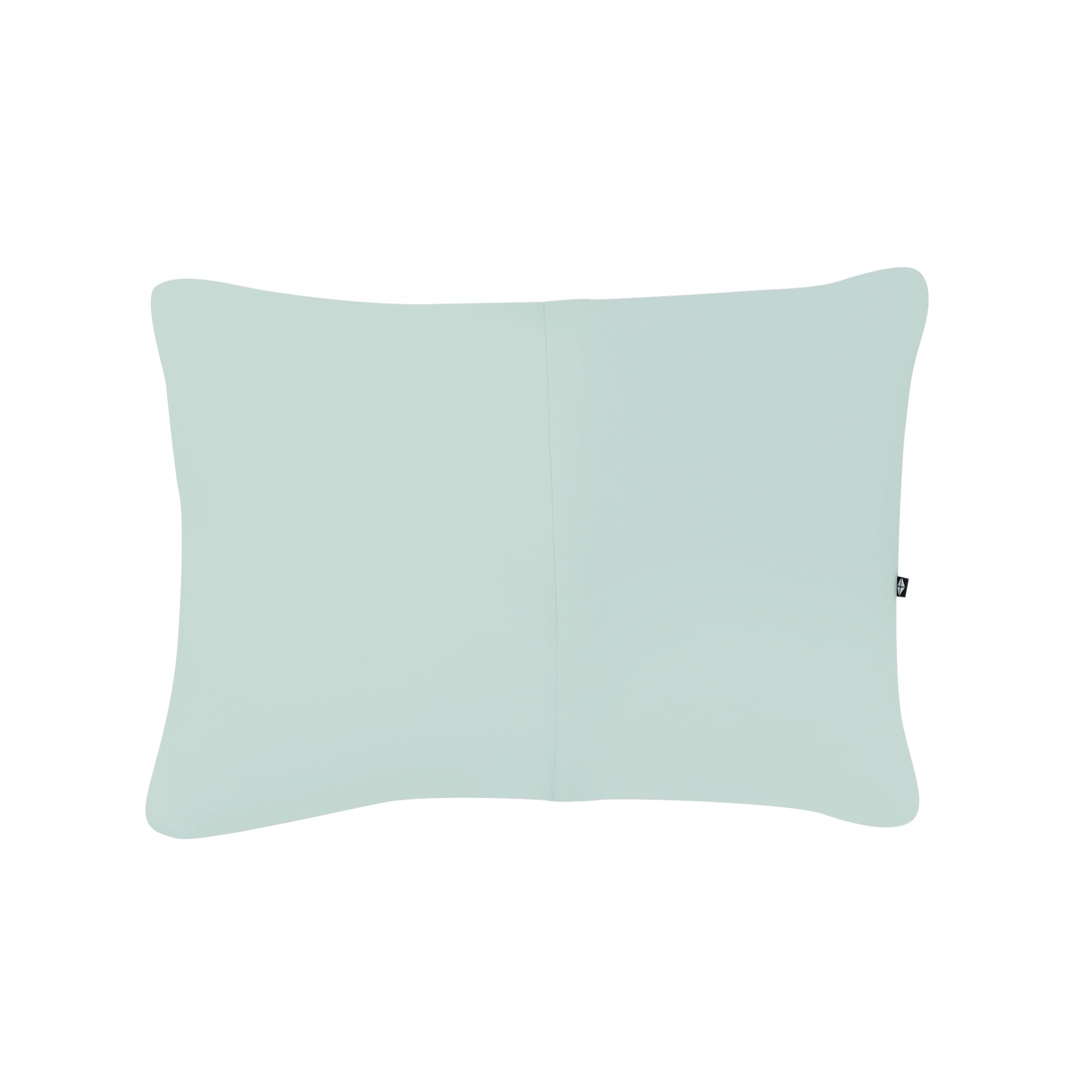 KYTE BABY pillowcase Sage closeup shows silky bamboo fabric for sensitive skin