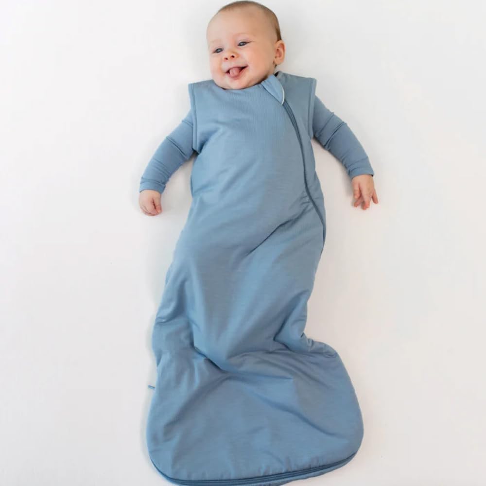 KYTE BABY sleep bag bamboo-spandex blend close-up shows soft stretch