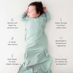 Kyte Baby sleep bag interior warmth with soft polyester lining for cozy nights.