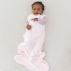 KYTE BABY sleep bag J-zipper design seen for quick middle-of-night diaper changes