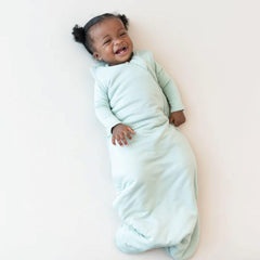 KYTE BABY sleep bag sage interior lining offers breathable comfort for sensitive skin
