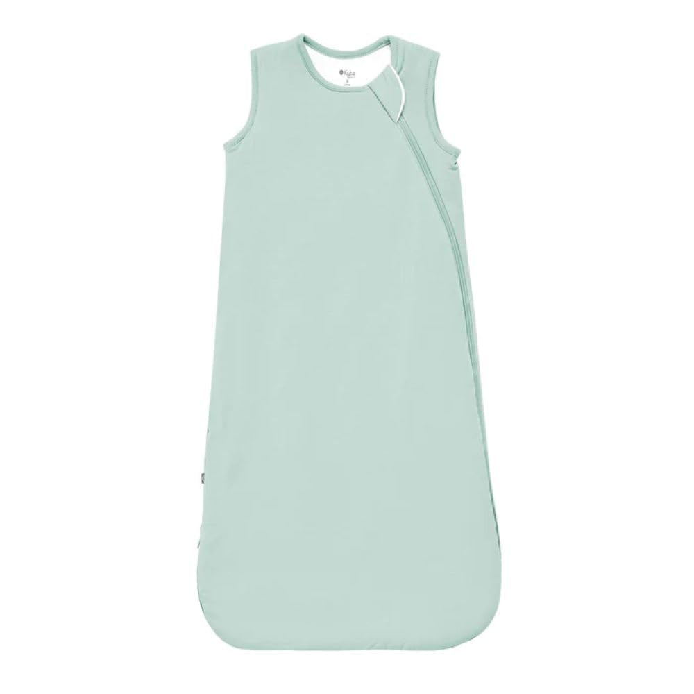 KYTE BABY sleep bag front view in sage shows soft bamboo fabric for sensitive skin