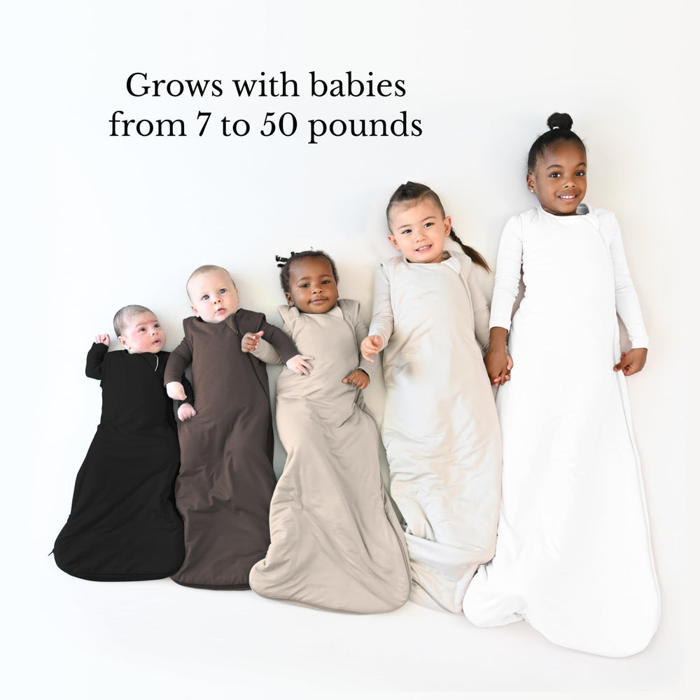 KYTE BABY X-Small oat sleep bag shown in unisex design for babies and toddlers