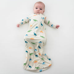 Kyte Baby sleep bag zipper detail showing the easy-access J-shaped double zipper.