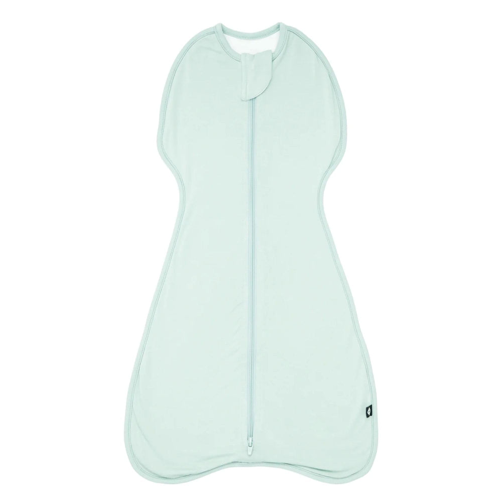 KYTE BABY swaddle bag in Sage opens easily for quick soothing and access