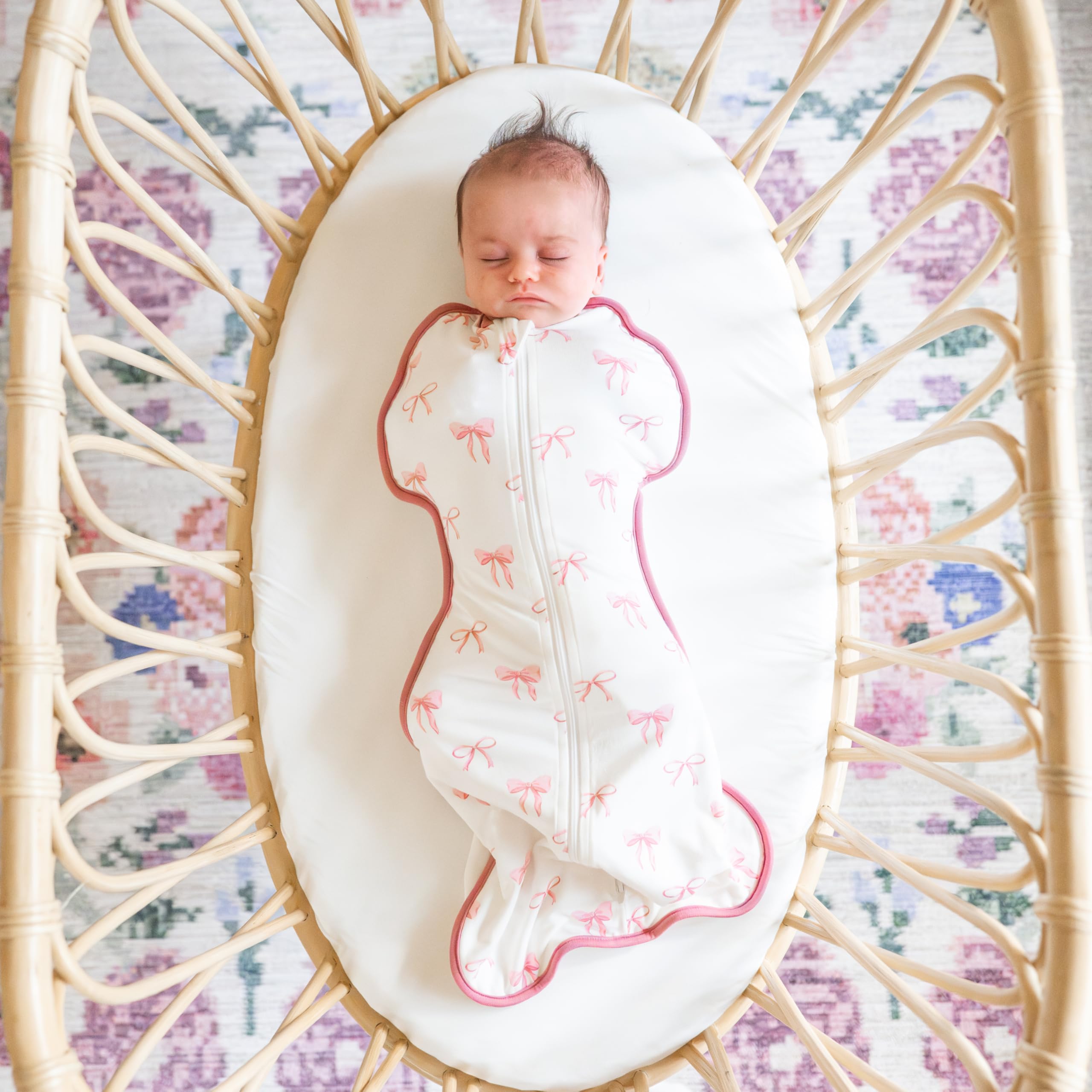 KYTE BABY Teddy Bear Swaddle Bag hip-friendly design supports natural movement