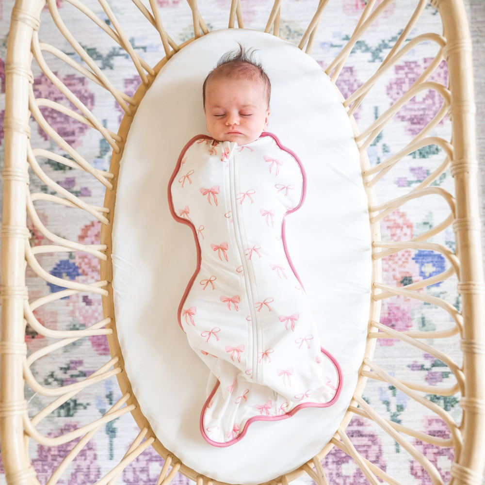 KYTE BABY Teddy Bear Swaddle Bag hip-friendly design supports natural movement