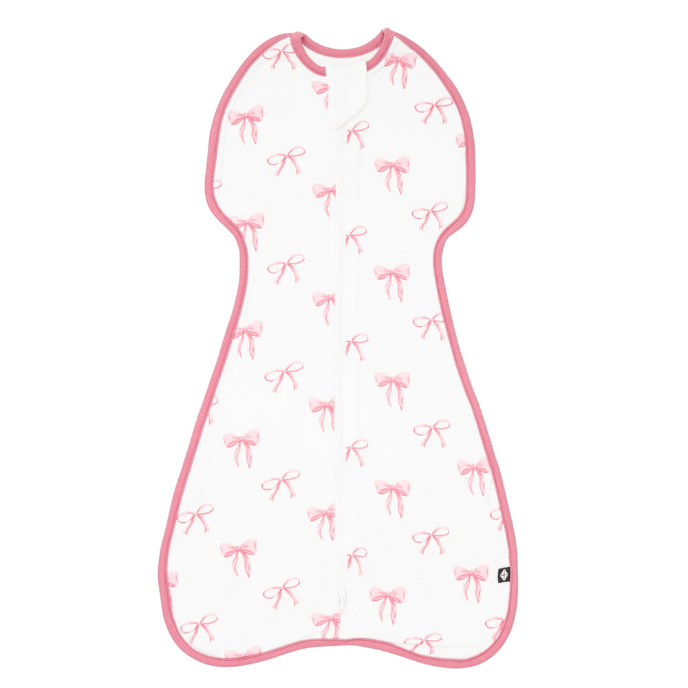 KYTE BABY Teddy Bear Swaddle Bag open with zipper for quick use and easy access