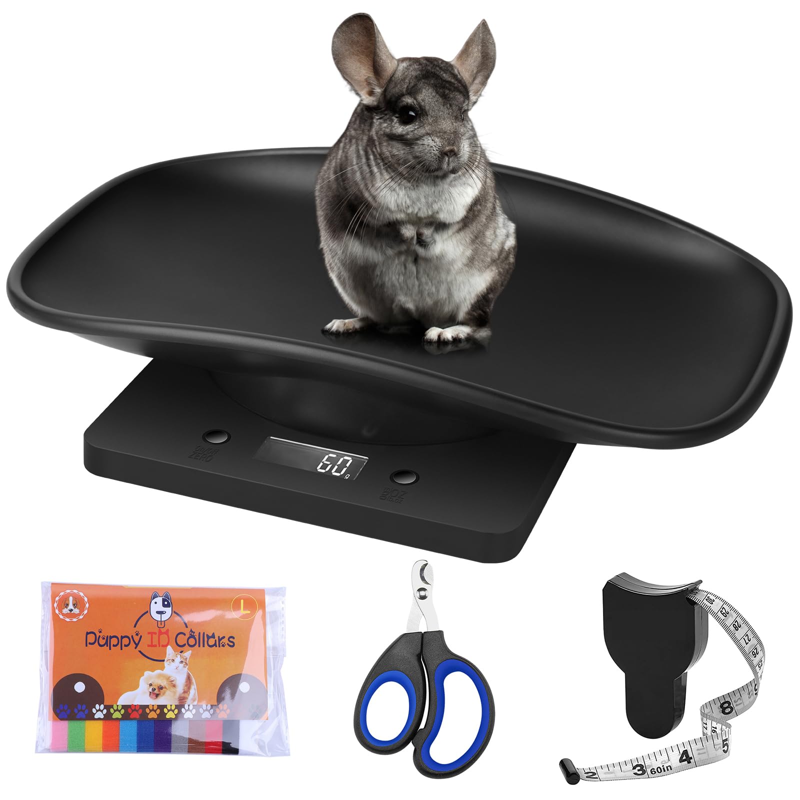 Kytree Digital Pet Scale curved tray supports tiny newborns during weighing