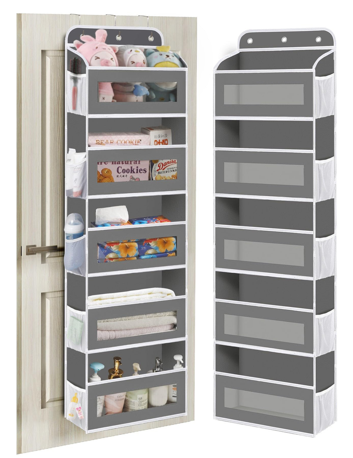 KYEVIS over-the-door organizer with five shelves keeps rooms tidy.