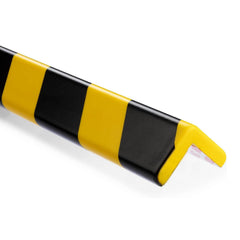 KYVORIA L-shaped edge guard protects sharp corners with high visibility stripes.