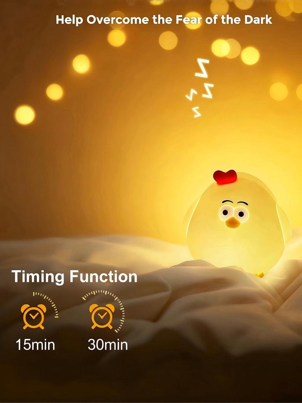 L LOHAS LED bedside night light with two brightness levels for calm bedtimes