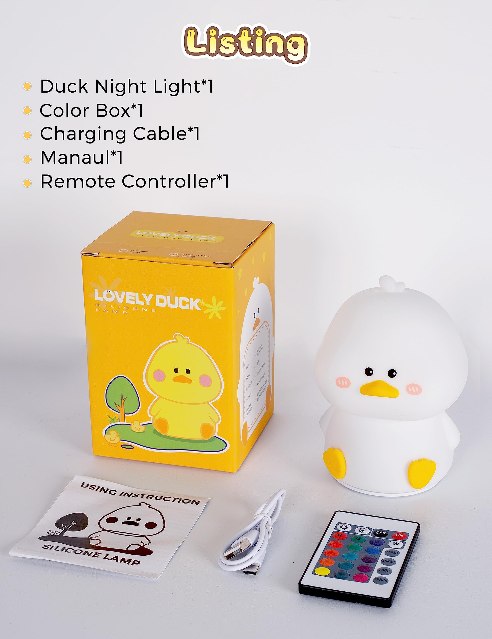 Perfect gift: L LOHAS LED duck night light for kids and bedrooms