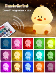 L LOHAS LED duck night light remote control for color and brightness