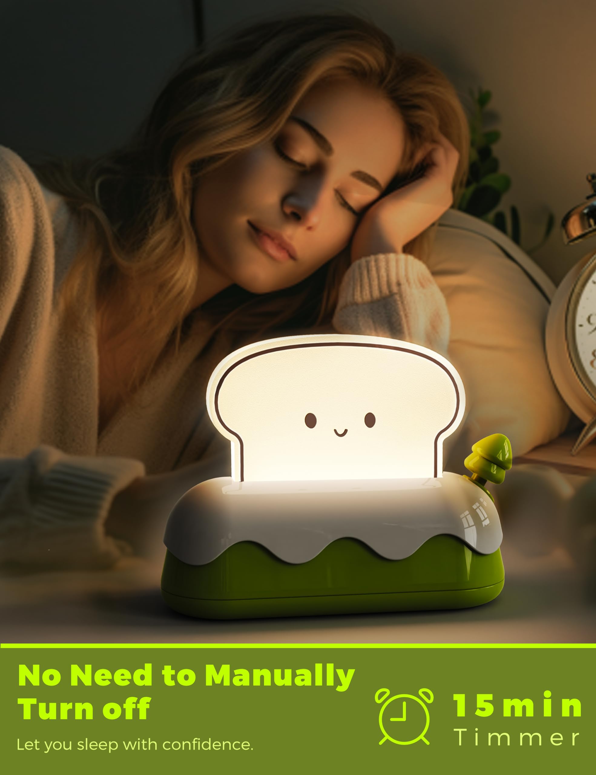 L LOHAS LED gift-ready toaster light for kids with a charming design.