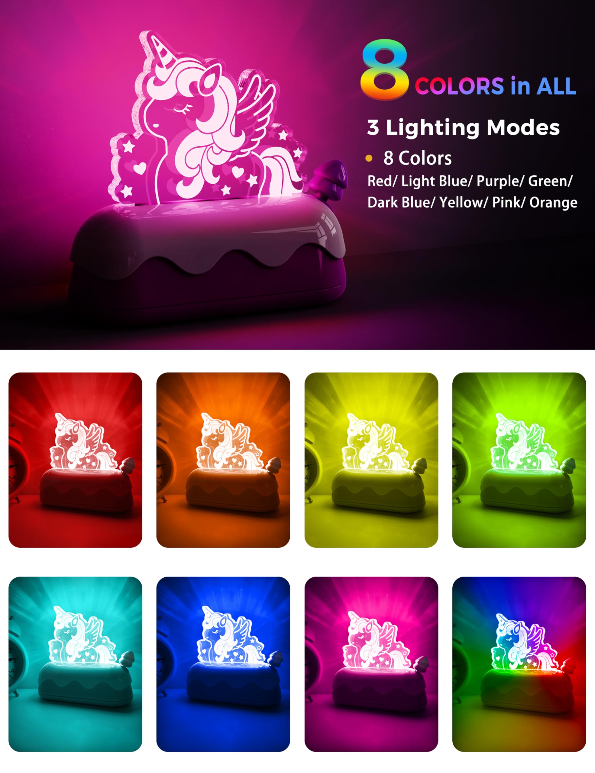 L LOHAS LED kawaii horse desk lamp for playful, calming desk illumination.