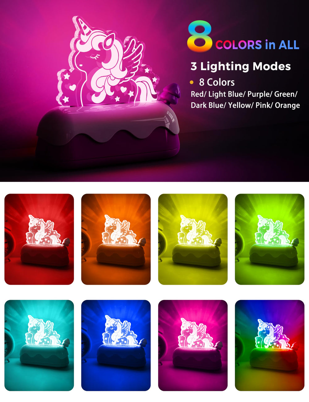 L LOHAS LED kawaii horse desk lamp for playful, calming desk illumination.