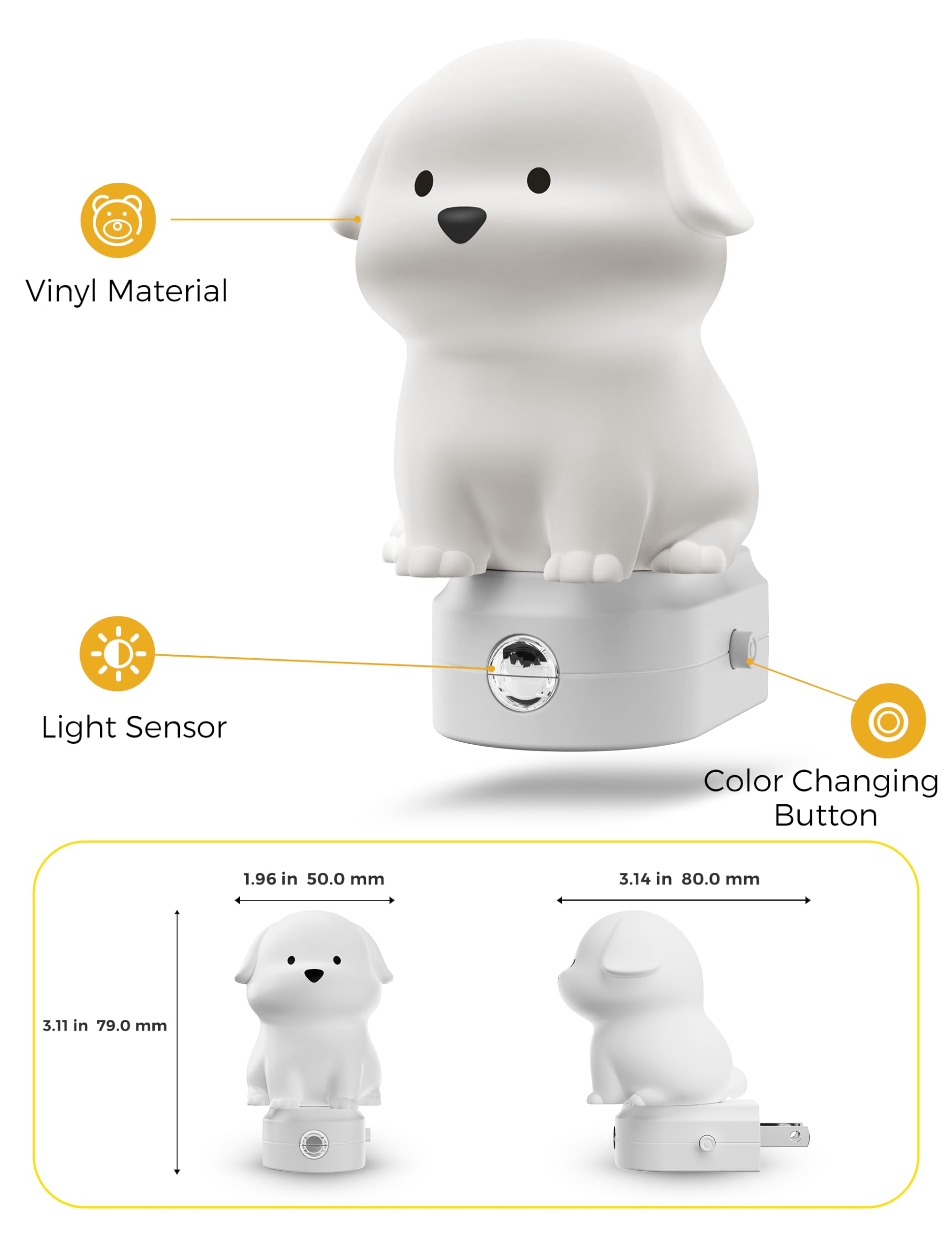 L LOHAS LED kid room night light provides durable comforting illumination for everyday use