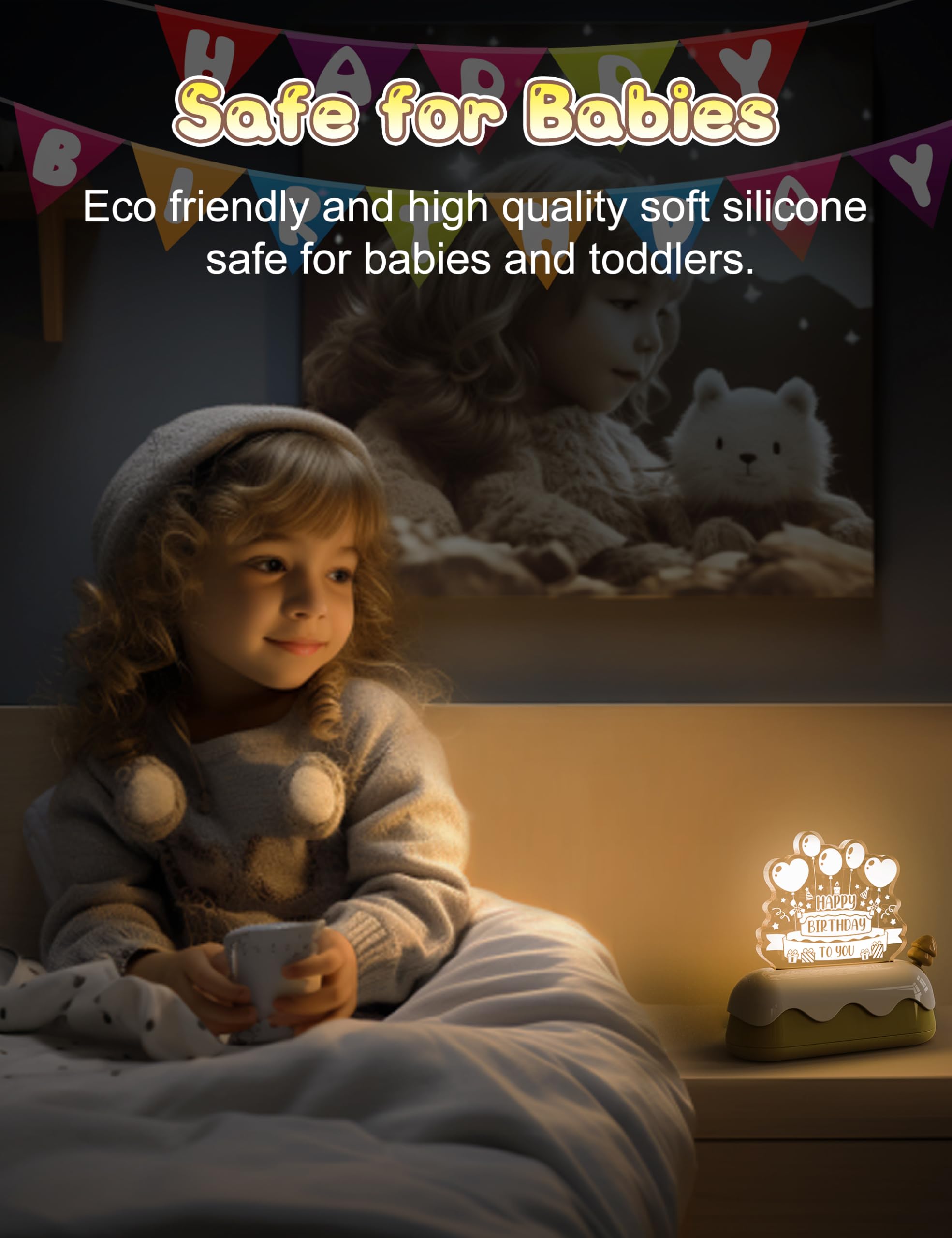 L LOHAS LED gentle night light suitable for nurseries and bedrooms.