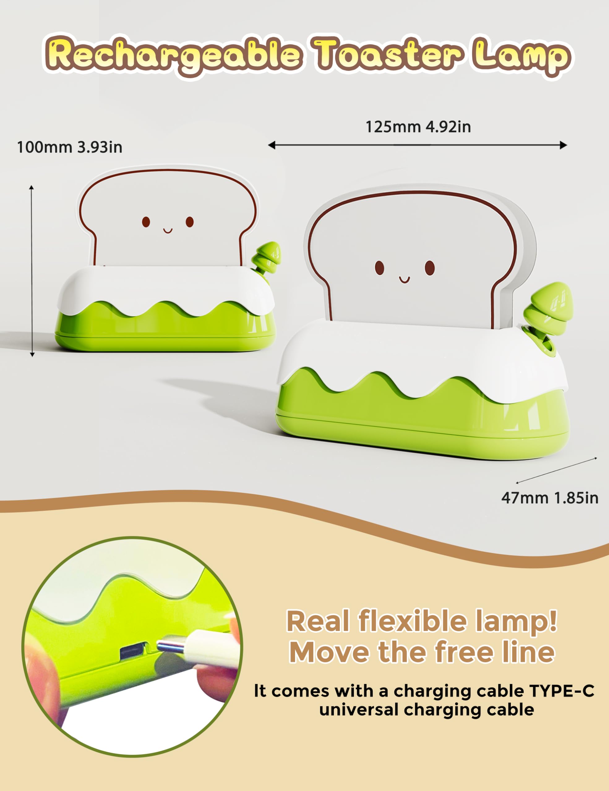 L LOHAS LED portable night light for bedroom or study desk.