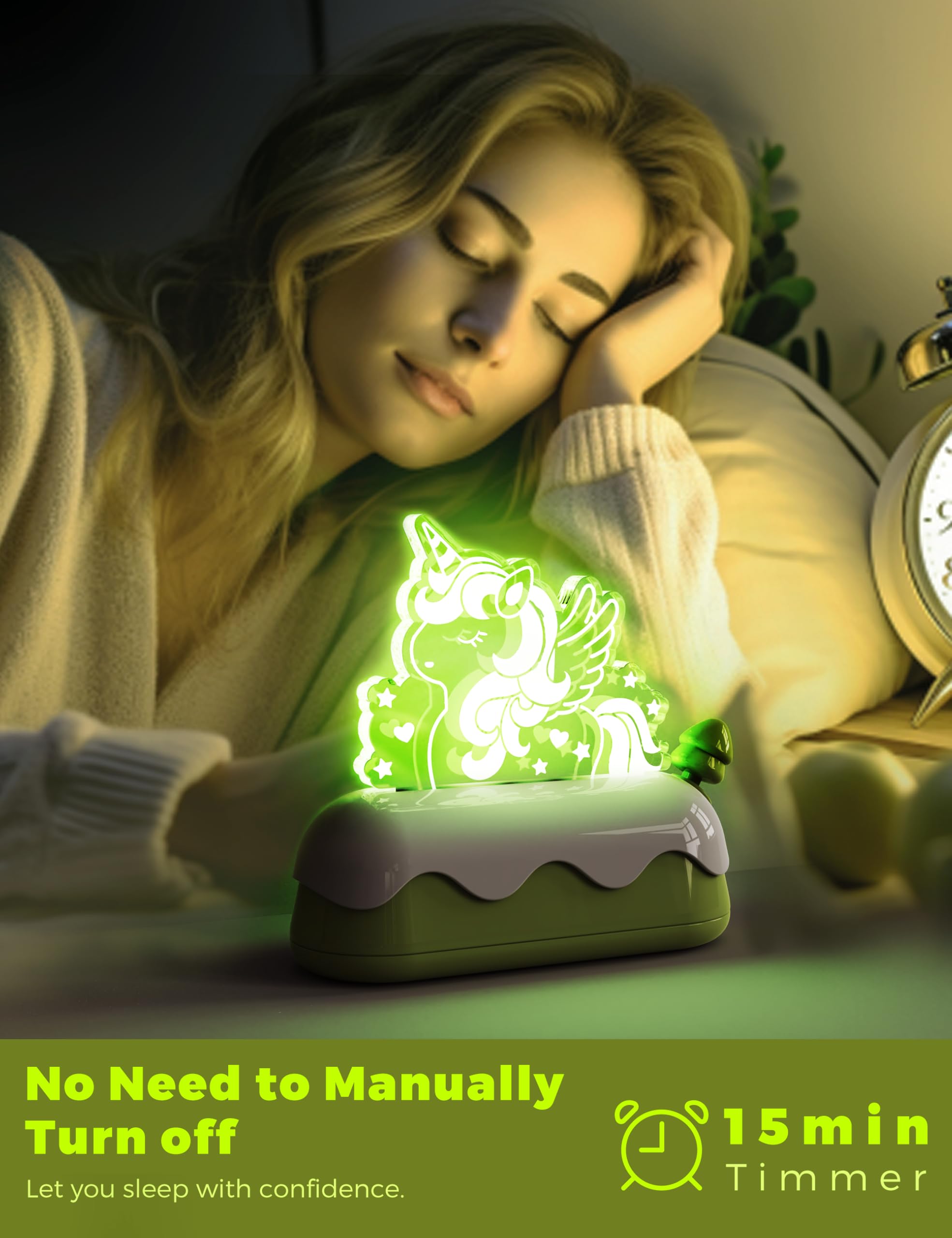 L LOHAS LED portable night light ideal for kids' rooms and desks.