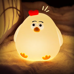 L LOHAS LED silicone chick night light adds soft glow to nursery decor