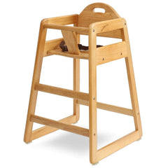 L.A. Baby stackable high chair demonstrates space-saving design for busy dining areas.