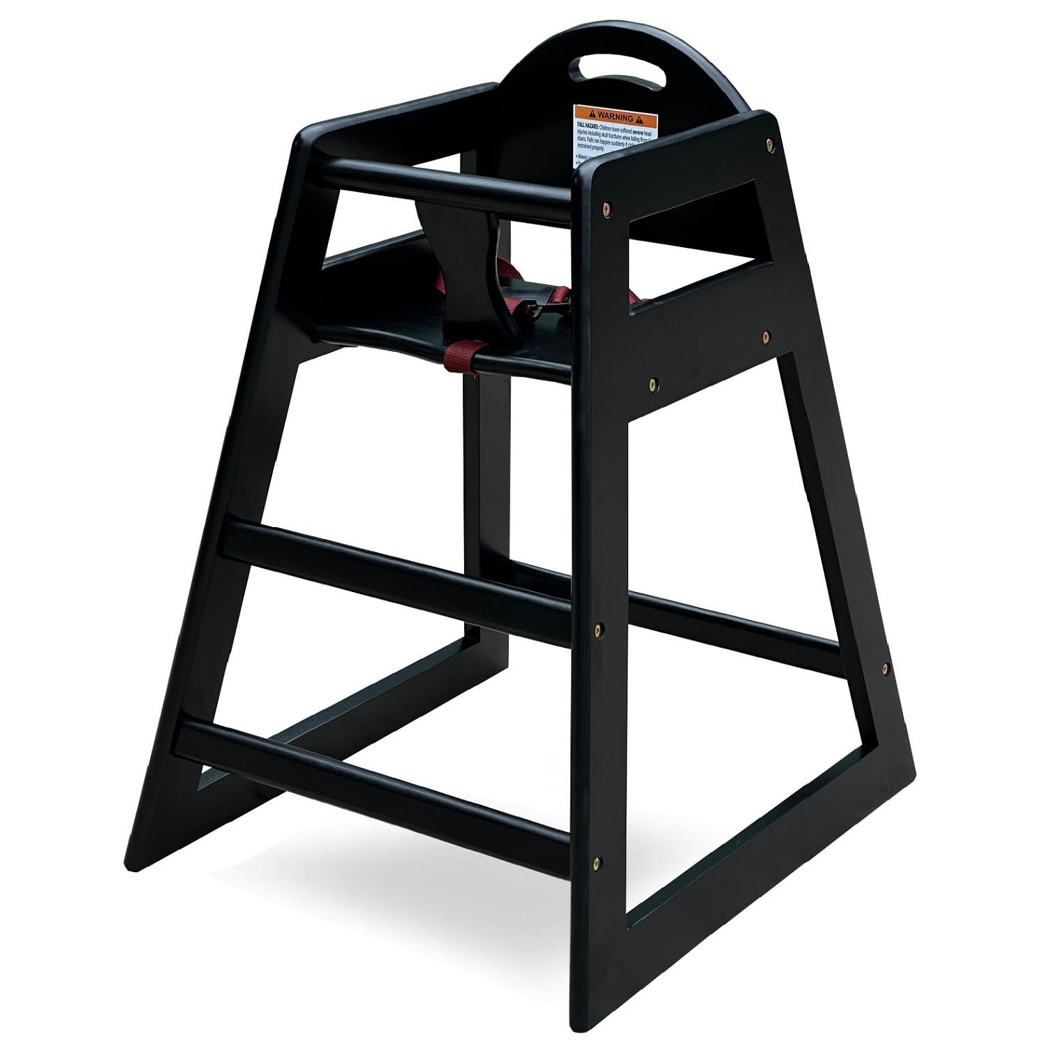 L.A. Baby wooden high chair with stackable design for space-saving dining