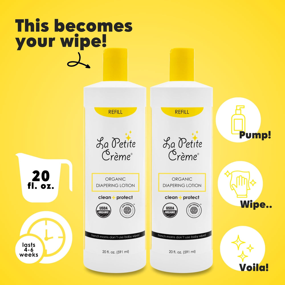 La Petite Creme made in USA, handmade in Florida, signaling premium newborn skincare.