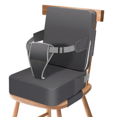 Laapee booster seat backrest supports posture during meals on busy dining chairs