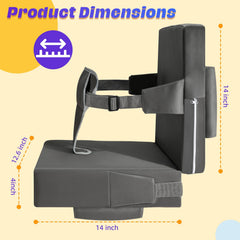 Laapee booster seat non-slip pad keeps the seat in place on smooth surfaces
