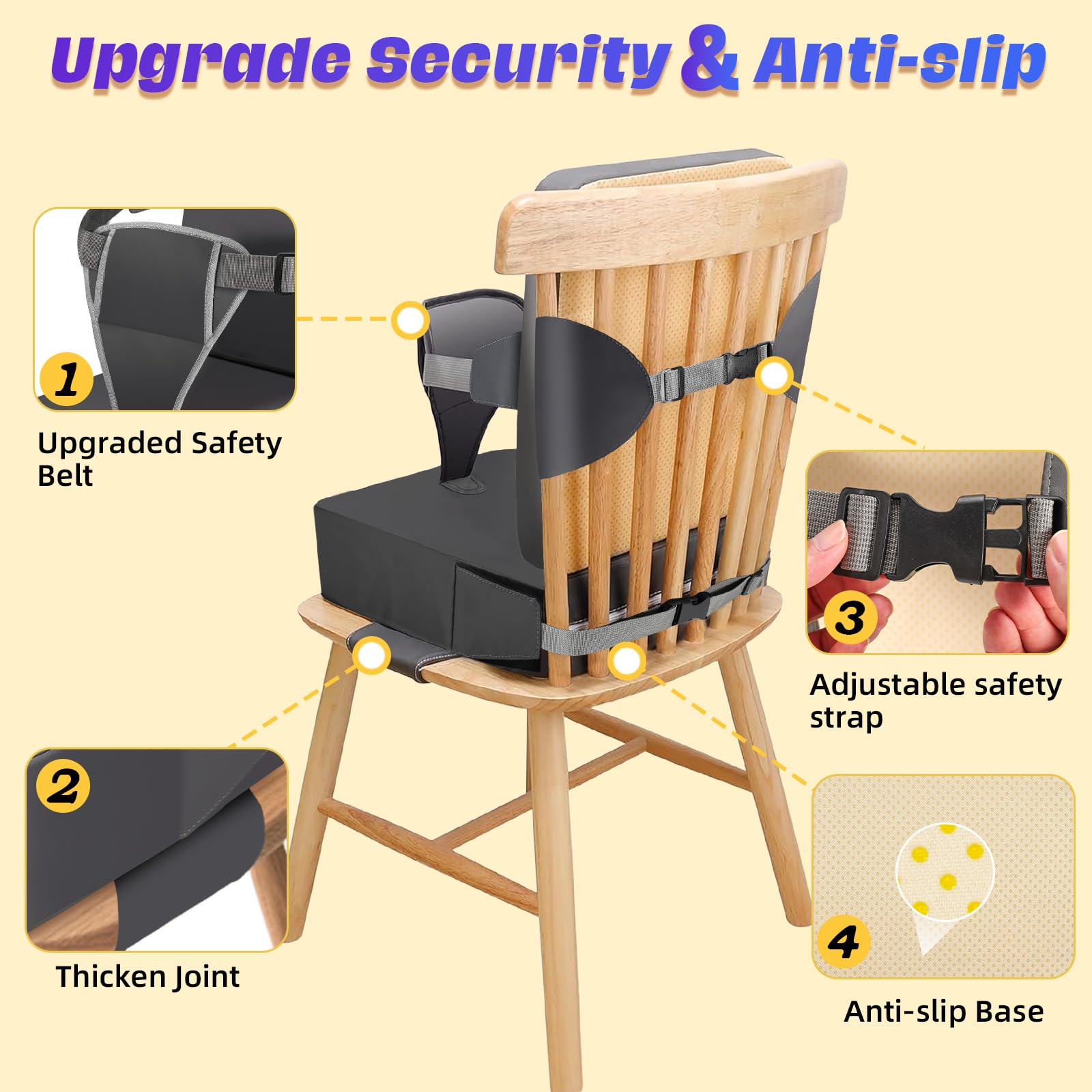 Laapee booster seat zipper removal cover for easy deep cleaning