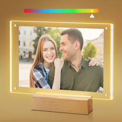 laapee light up frame 5x7 with crystal-clear acrylic showcases memories with vibrant glow