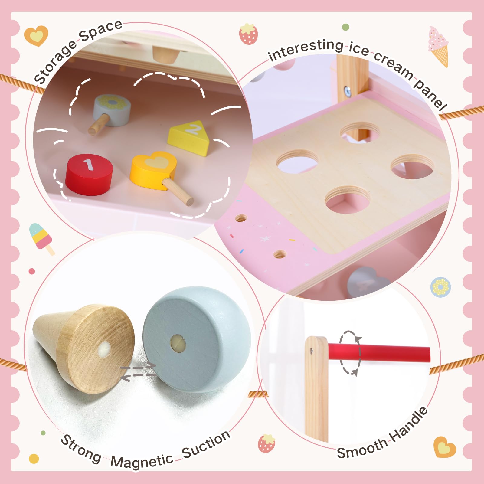 Labebe fruit ice lolly pieces inspire pretend dessert games.
