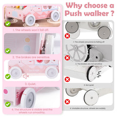 Labebe wooden shape blocks with numbers for early cognitive play.