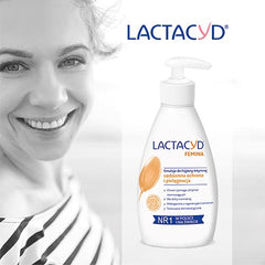 Lactacyd Femina Emulsion packaging image shows carton and bottle for at-home care
