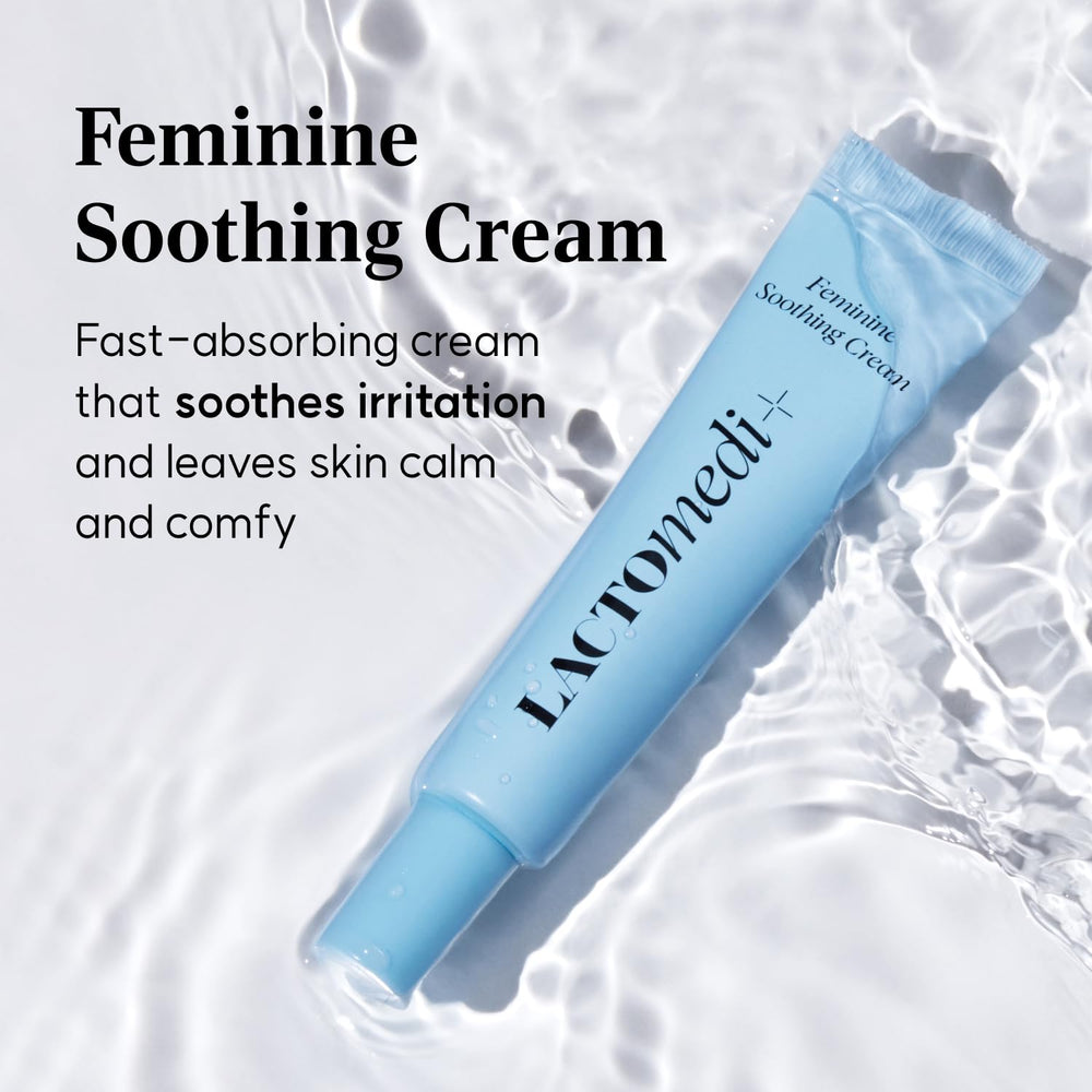 LACTOMEDI cream texture close-up showing rich hydration for delicate skin.